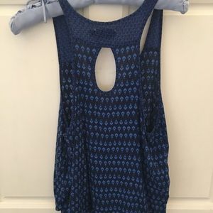 Blue V-Neck Tank-Top